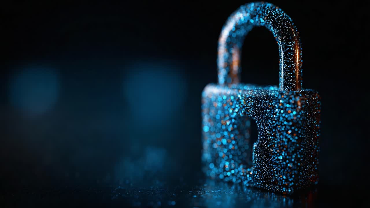 Captivating Close-up of a Shimmering Lock in Sparkling Light, Showcasing Intricate Details and Stunning Textures Against a Soft, Diffused Background