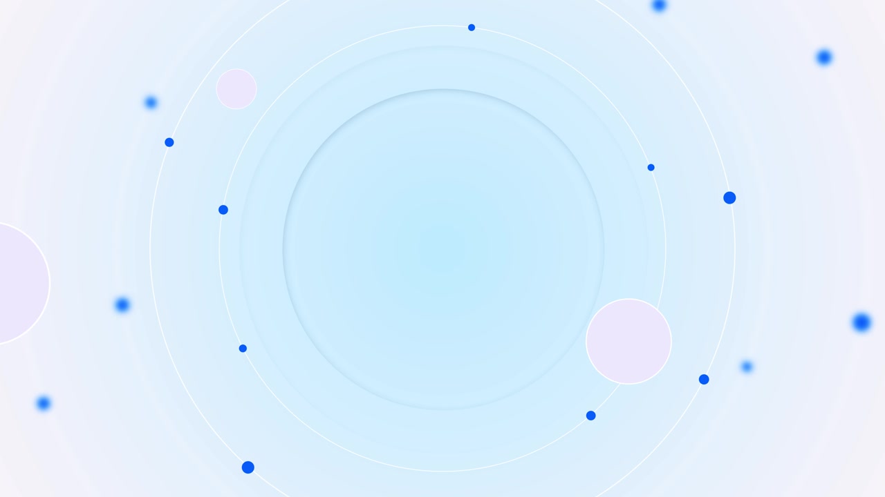 Minimal blue abstract circle soft pastel gradients orbital dots clean round calm layout corporate