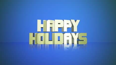 Joyful-greetings-shimmering-gold-Happy-Holidays-text-on-blue-background