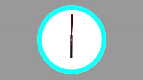 reloj lapso de tiempo bucle de 12 horas - reloj - reloj de pared - movimiento abstracto mínimo renderización 3d reloj concepto de tiempo lapso de hora - reloj lapse de tiempo - reloj lapsos de tiempo loopable - 12 horas timelapse - bucle de reloj de color azul - fondo gris - tiempo de reloj