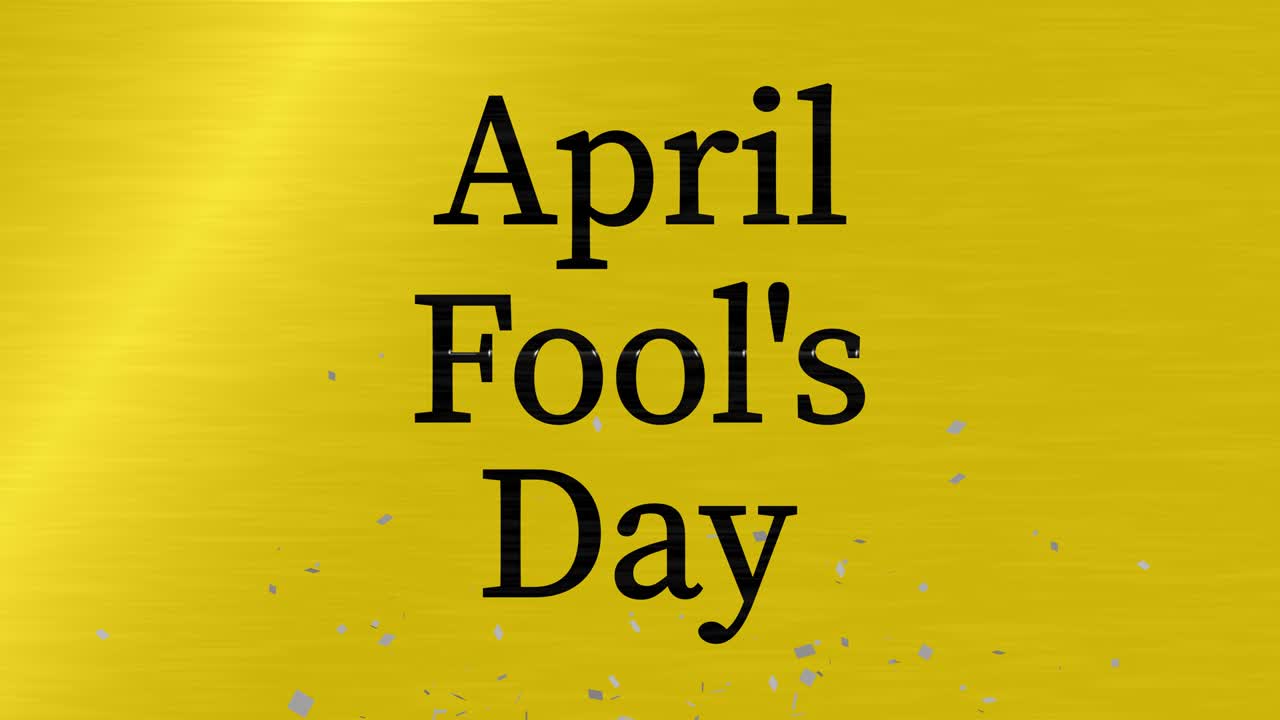 April Fool's English Message Text Animation Motion Graphics