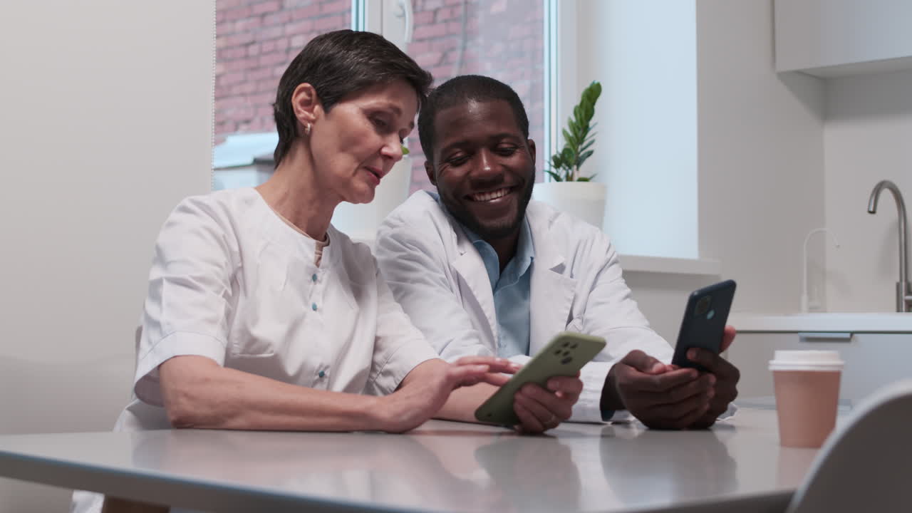 Doctors having a coffee break