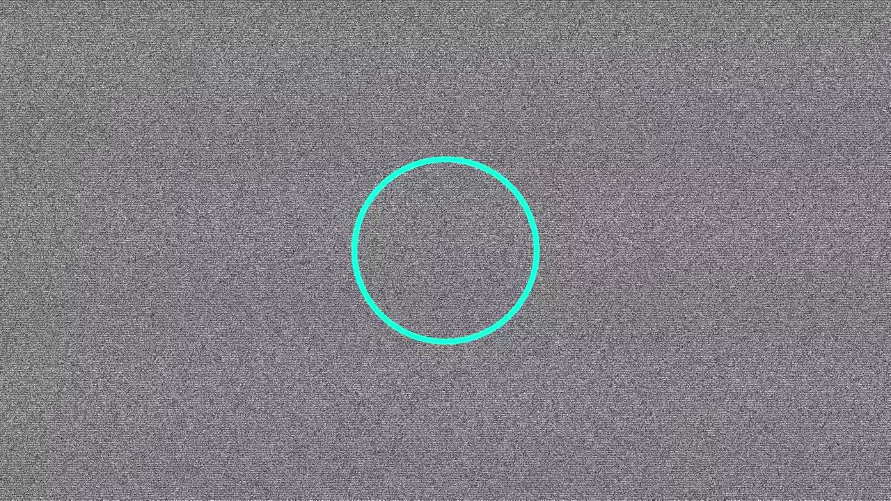 animación de círculos y puntos azules que se mueven en bucle contra un fondo gris.