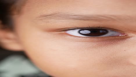 close-up of a person's eye