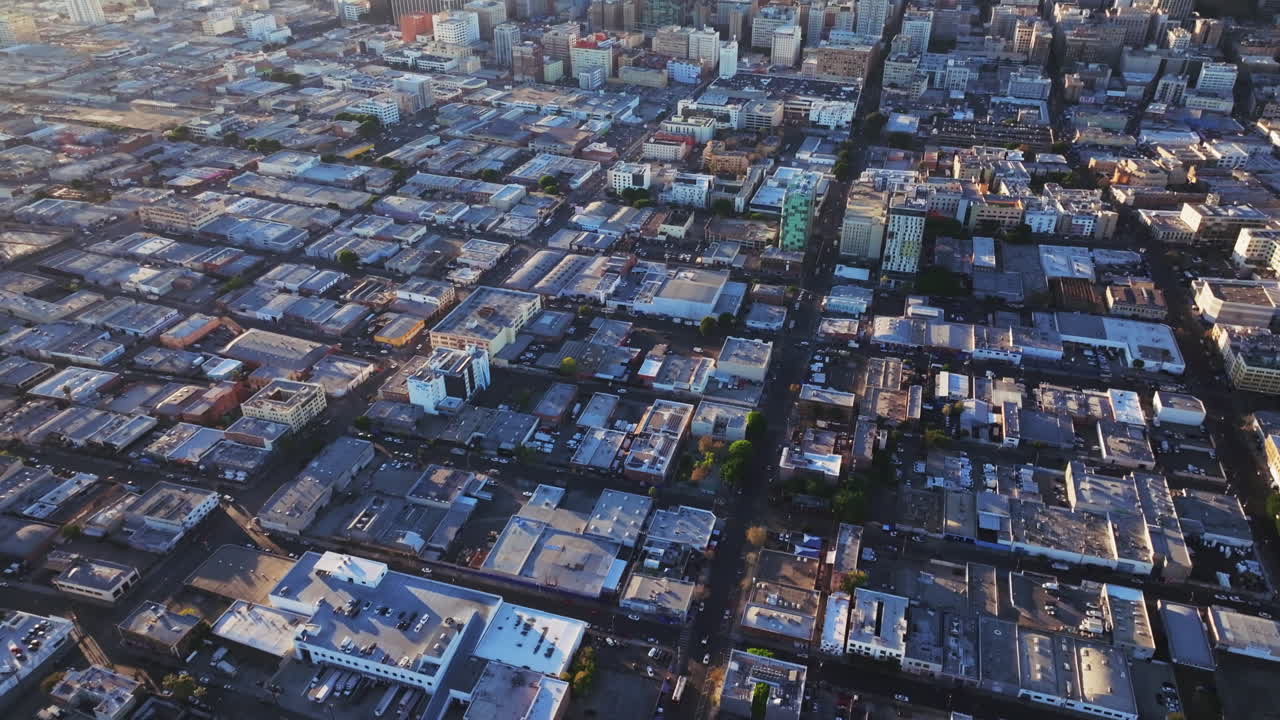 Aerial View of a Bustling Cityscape with Skyscrapers and Urban Development
