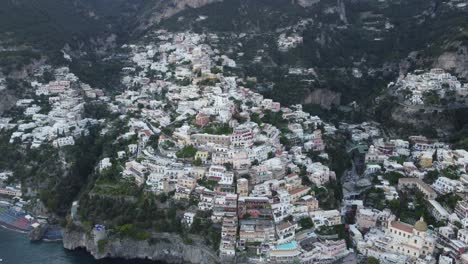 outstanding view of positano captured by drone 4k