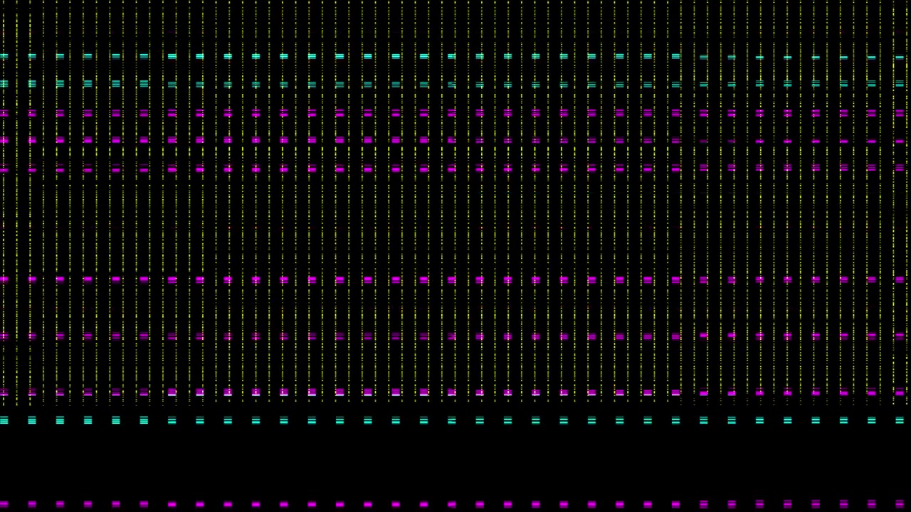 Abstract Digital Glitch Pattern with Pulsing Neon Lines