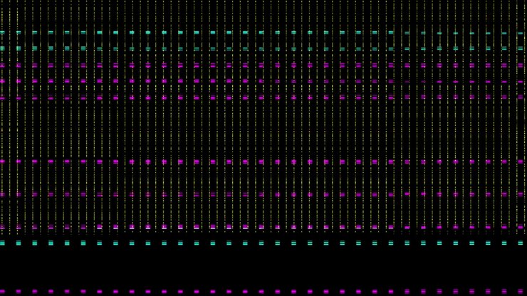 Abstract Digital Glitch Pattern with Pulsing Neon Lines