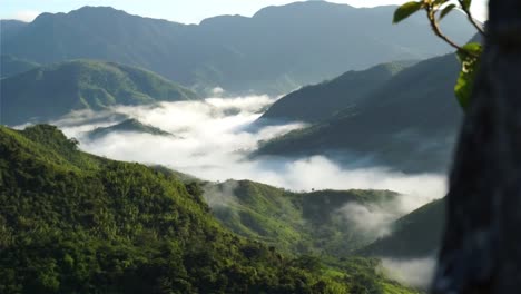 natural phenomena in treasure mountain wherein the sea of clouds appear every morning in perfect weather. -- left panning