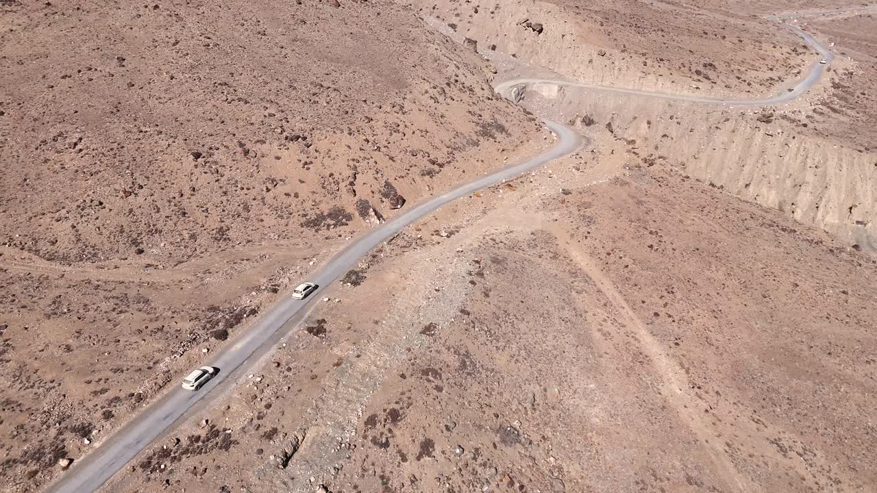 Mountain Road Through a Desert Valley