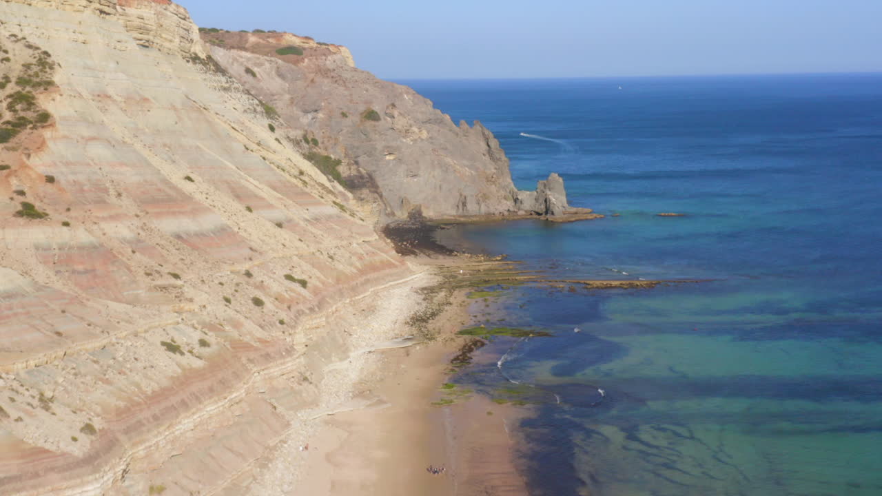 Coastal Cliffs and Beach Scene
