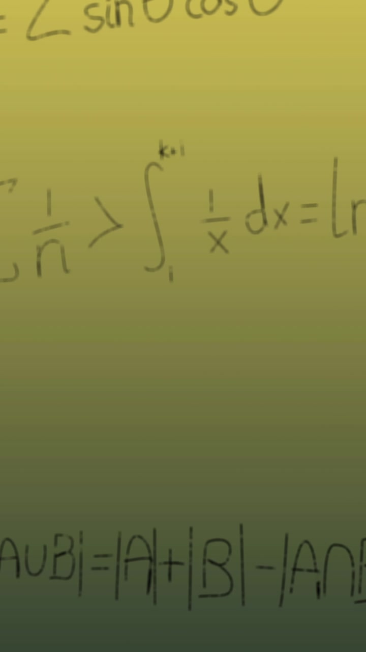 Animated Mathematical Equations and Formulas Being Written