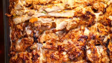 close-up of a shawarma