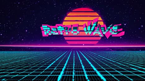 retro waves aesthetic background