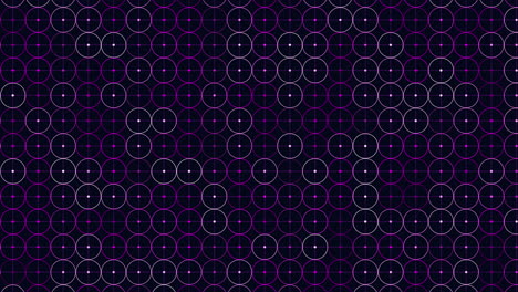 patrón circular de círculos superpuestos sobre un fondo negro