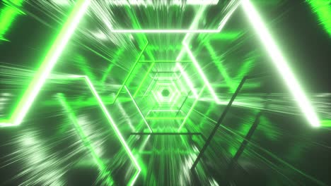 neon green and white tunnel visual effect