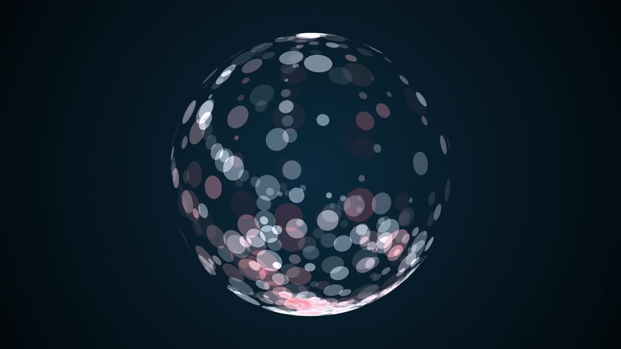 movimiento lento de círculos en la superficie de la esfera