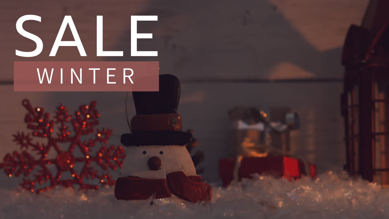 겨울 판매 4k의 디지털로 생성 된 비디오