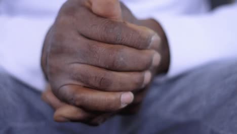 man praying to god with hands together stock footage