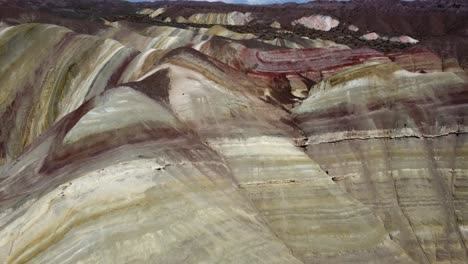 Flyover-colourful-strata-on-mountain-of-seven-colours-in-Argentina