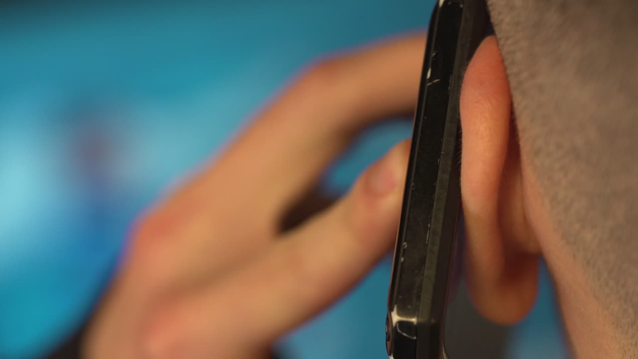 Person talking on a phone