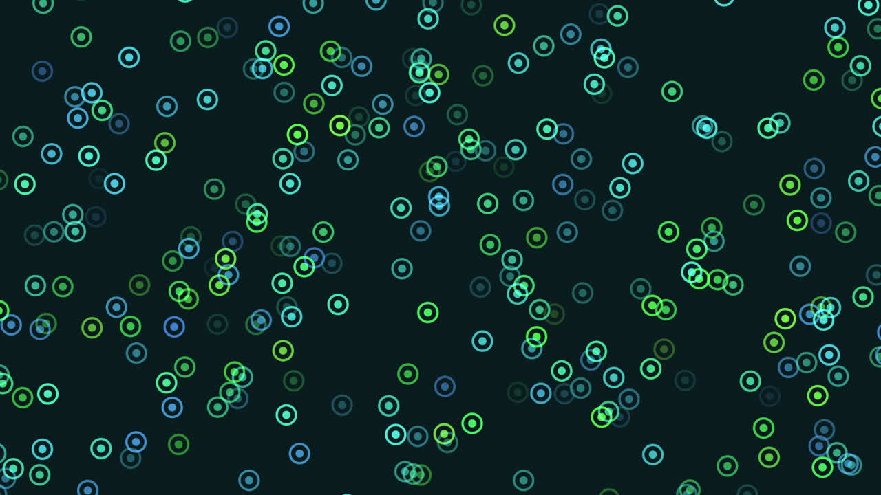 Vibrant green and yellow circle pattern on black background