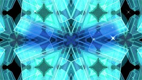 Animation-of-retro-hypnotic-glowing-blue-shapes-moving