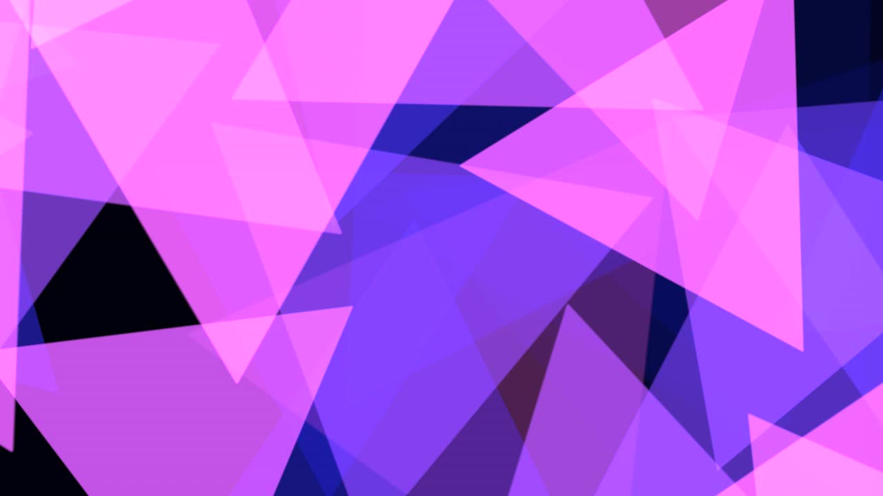 fondo negro y múltiples triángulos móviles