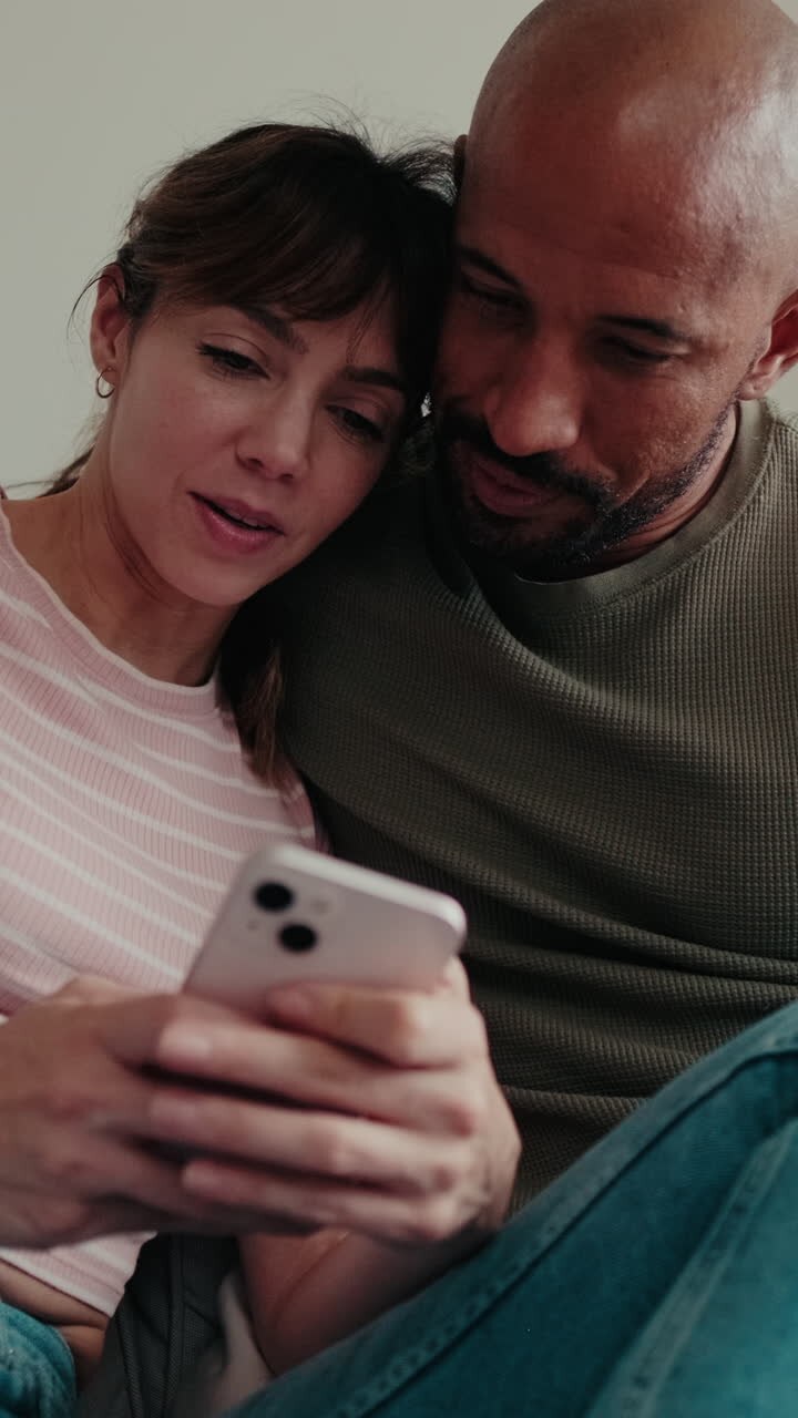 Happy Couple Relaxing at Home Together