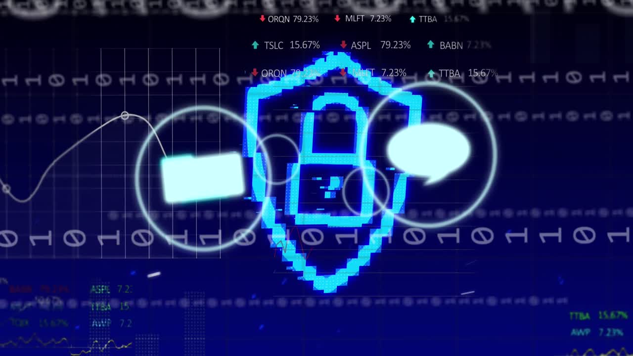 미디어와  ⁇ 락 아이콘을 통해 데이터 처리의 애니메이션