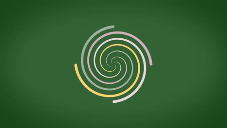 abstract spiral design with green background