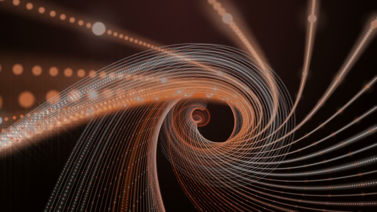Futuristic animation with particle stripe wave object in slow motion, 4096x2304 loop 4K
