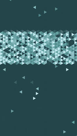 low poly texture wallpaper background geometric turquoise colors. copy space. loop animation. vertical video.