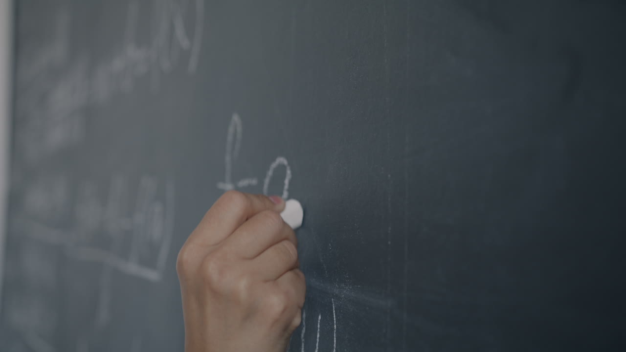 Hand Writing on Chalkboard