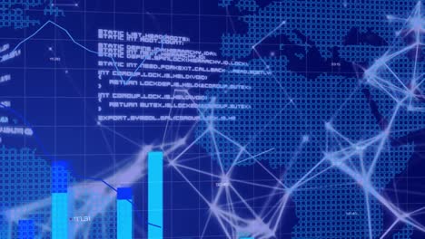 animation of data processing over network of connections