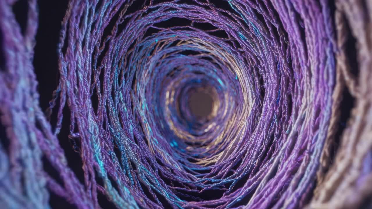 Abstract Tunnel of Woven Fibers