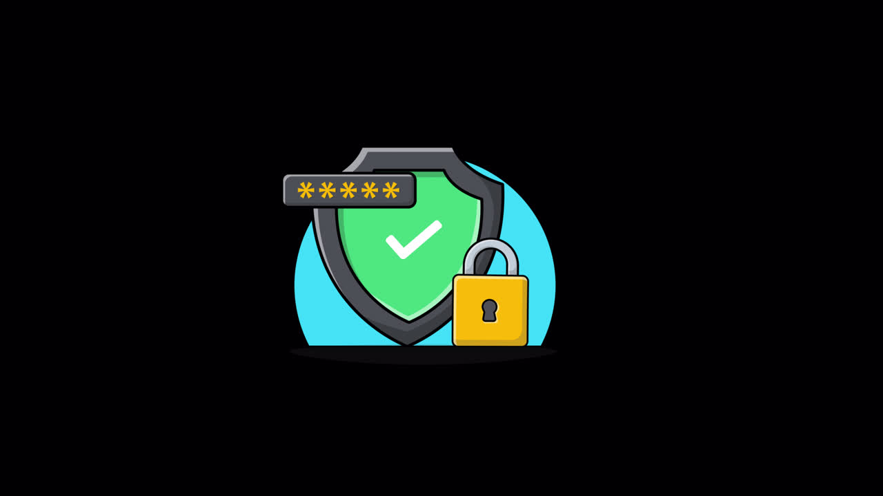Animated Illustration of Password Security and Data Protection