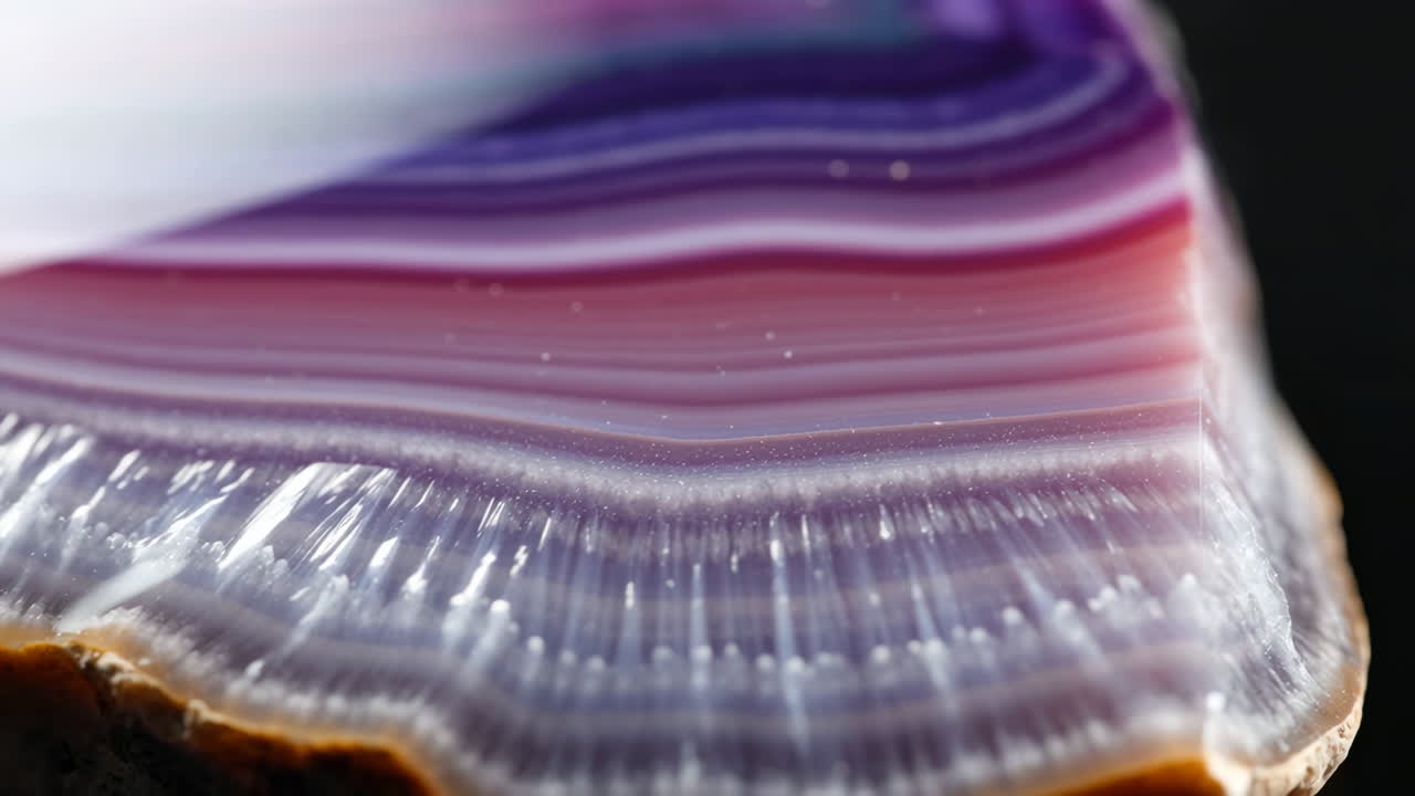 Close-up of a Purple and Pink Agate Stone