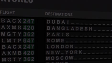 flight information panel background