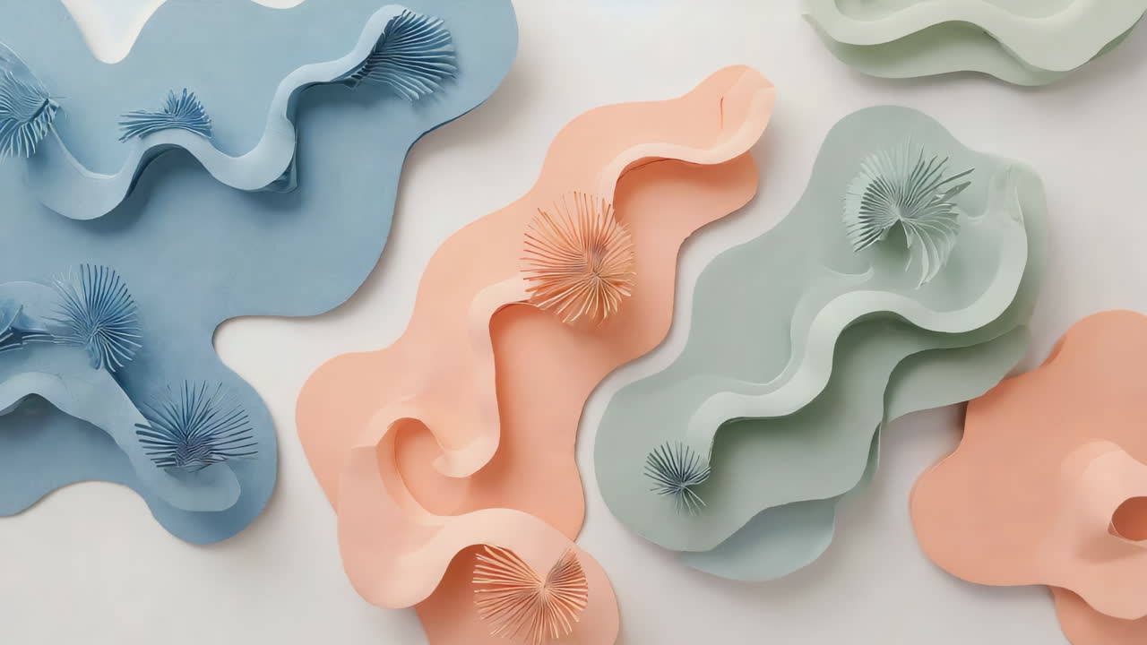 Abstract Pastel Organic Shapes Backgrounds