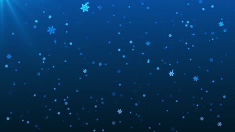 celebrate blue christmas invitation card snow flakes background shiny cherry blossom snowfall winter