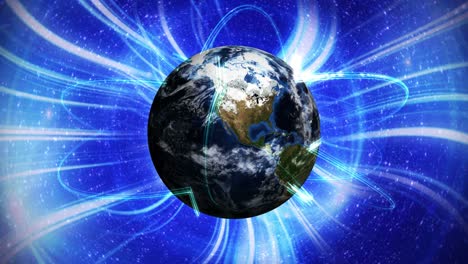 earth, connection network concept, loop