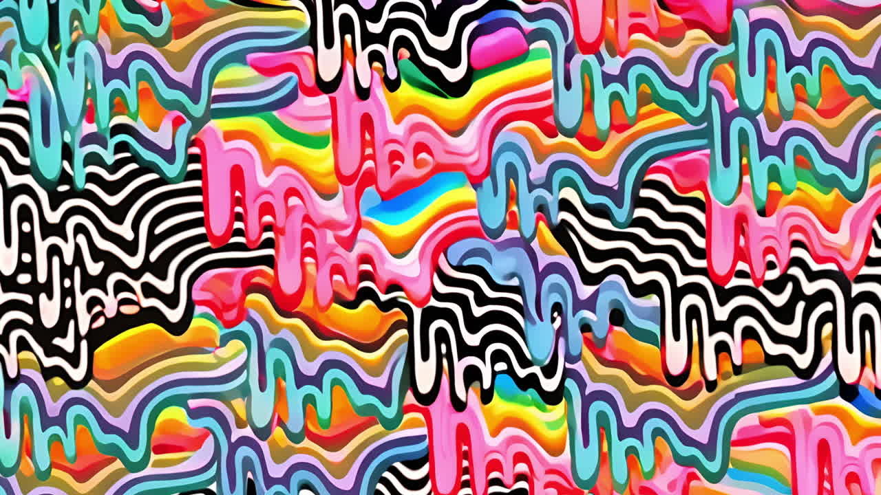 Vibrant Psychedelic Wavy Abstract Pattern