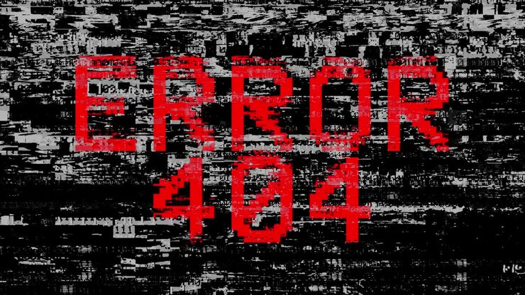 Errore 404 4K con glitch in loop