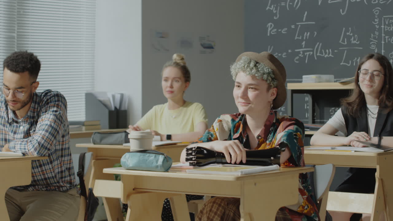 Diverse students in a classroom setting