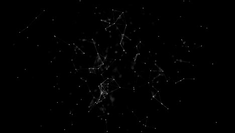 abstracto hermoso fondo geométrico con líneas en movimiento, puntos y triángulos.