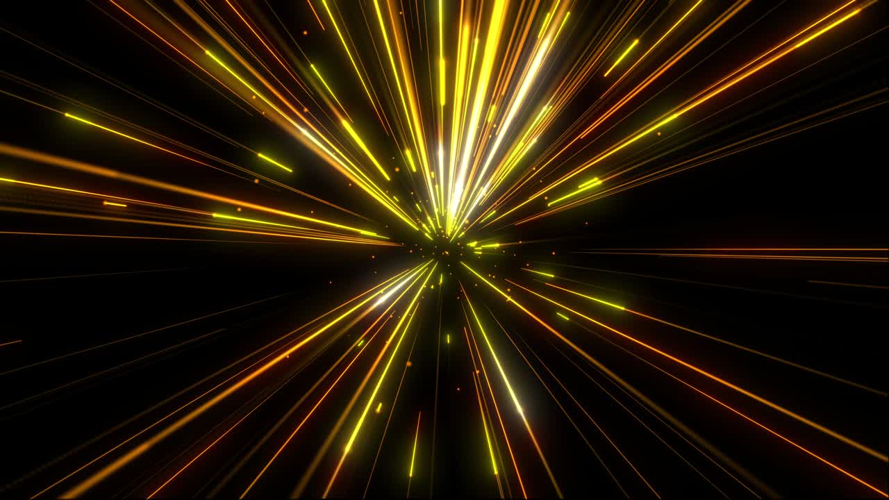 버 골드 초음속 빛 줄무가 들어와 나갑니다.