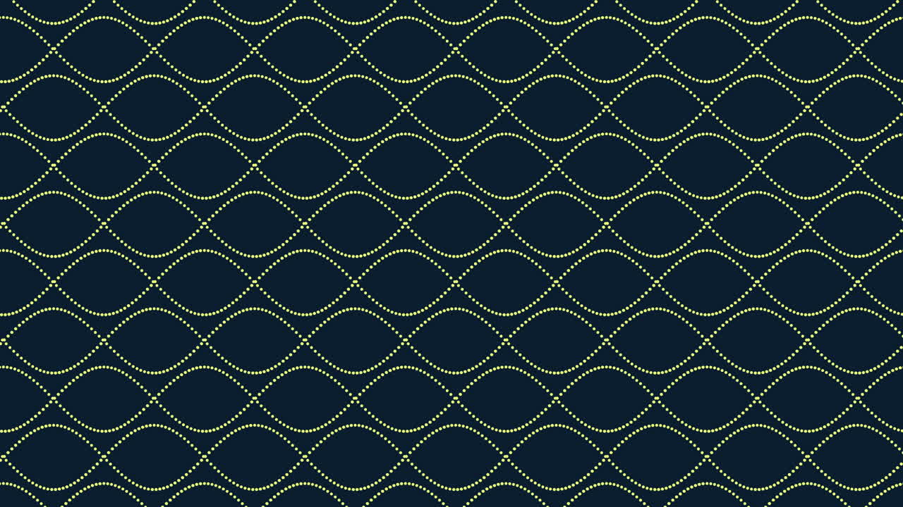A striking blue and white repetitive pattern of interconnected squares forming wavy lines. The design exudes a harmonious and balanced visual appeal