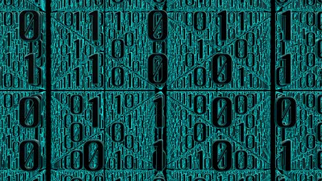 cyan binary code moves right to left