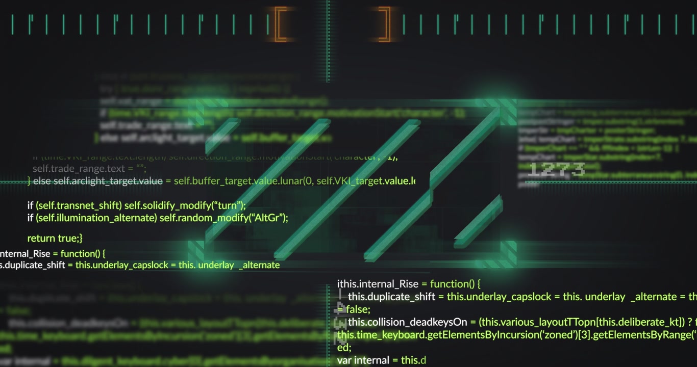 HUD receiving telemetry pulse, scrolling code over teal bars, aligning crosshair for monitoring